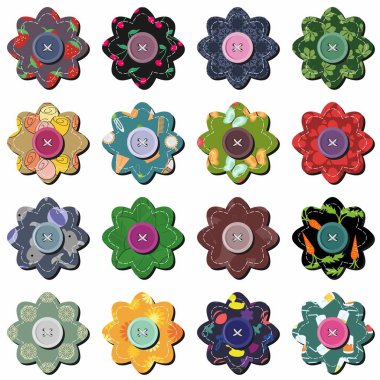 Beyaz backgroound vektör illüstrasyon karalama defteri çiçekler