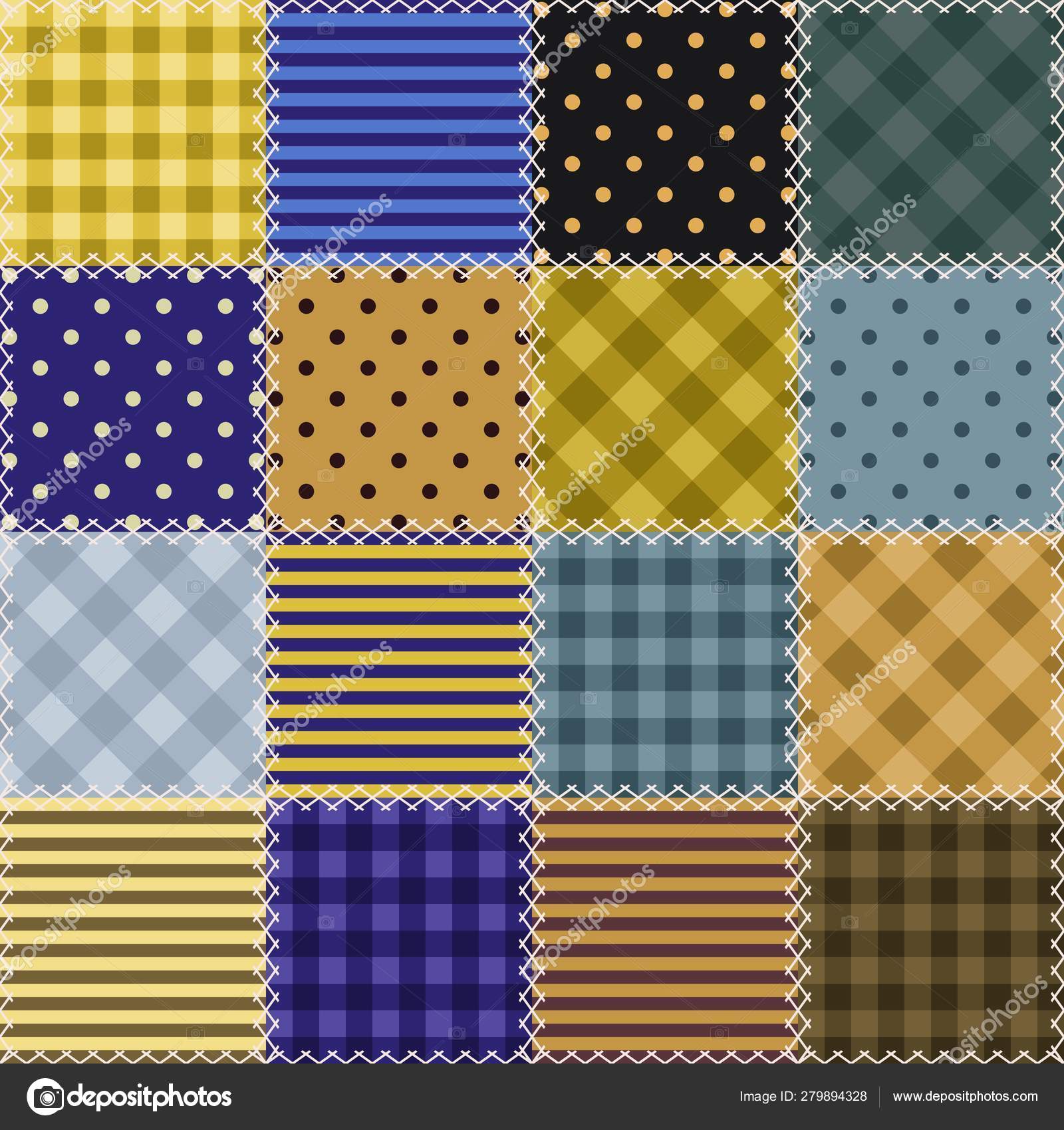 Patchwork Background Different Patterns Stock Vector Image by ©kle555 ...