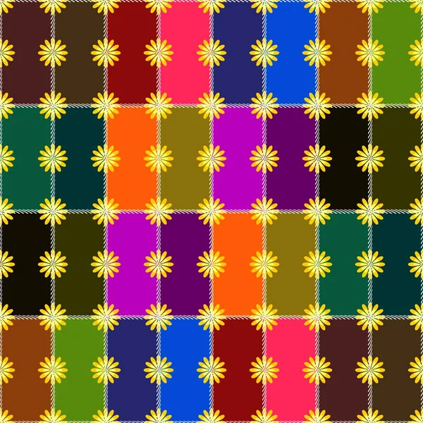 Fondo Patchwork Con Diferentes Patrones — Vector de stock