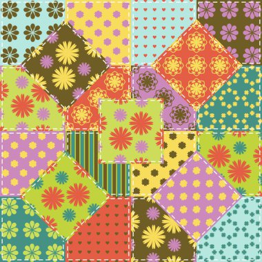 farklı desenlere sahip yama işi arkaplanı