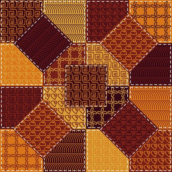 Patchwork Fond Avec Différents Modèles — Image vectorielle