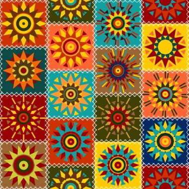 farklı desenlere sahip yama işi arkaplanı