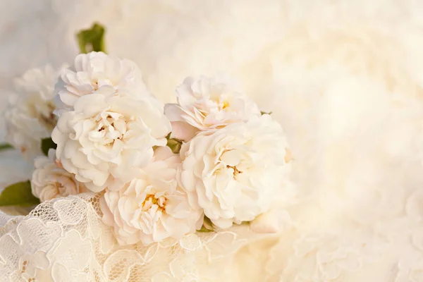 Anbud Rosor Blommor Vintage Färg Stil För Romantiska Bakgrund — Stockfoto
