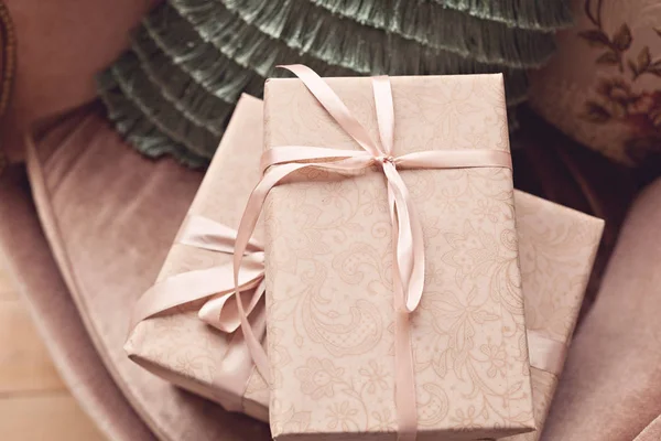 Geschenkboxen Für Weihnachten Oder Neujahr — Stockfoto