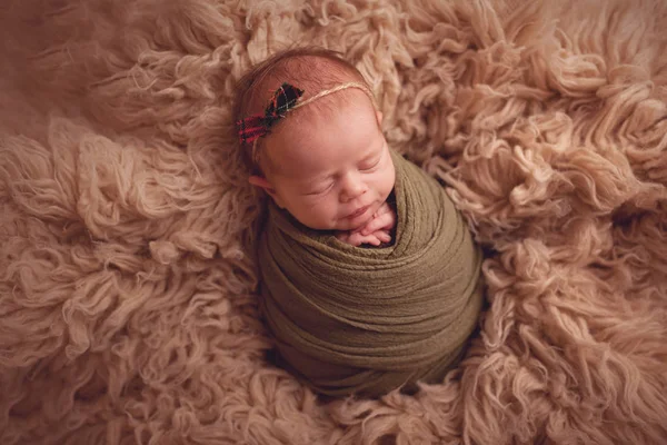 Adorável Recém Nascido Dias Idade Bebê Menina — Fotografia de Stock