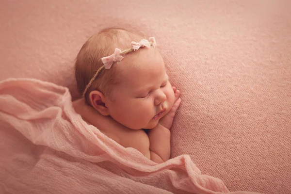 Adorable Recién Nacido Niña Días —  Fotos de Stock