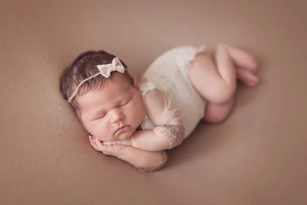 Adorable Recién Nacido Niña Días — Foto de Stock