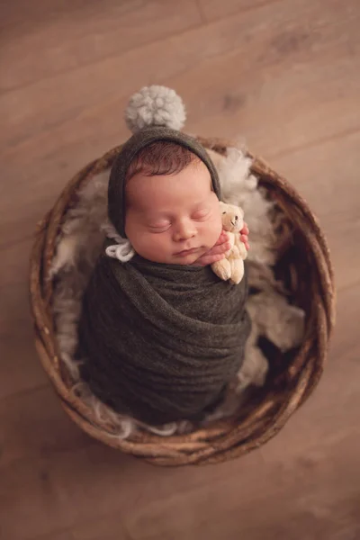 Söt Nyfödd Pojke — Stockfoto