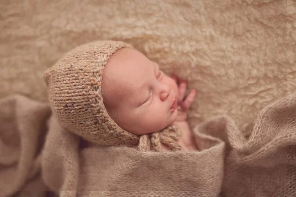 Adorable Bebé Recién Nacido Niño Durmiendo —  Fotos de Stock