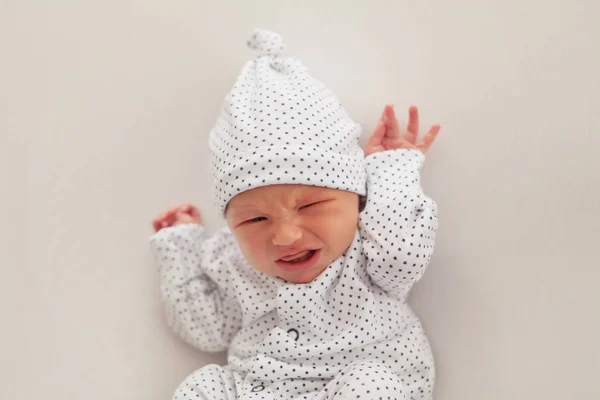 Slapende Pasgeboren Baby Jongen Dag Oud — Stockfoto