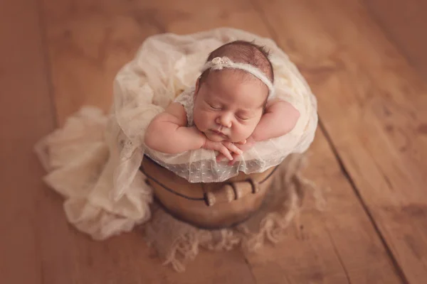 Bonito Bebê Recém Nascido Menina — Fotografia de Stock