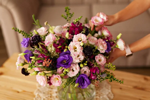 Fresh Colorfull Bouquet Mixed Flowers — Stock Photo, Image