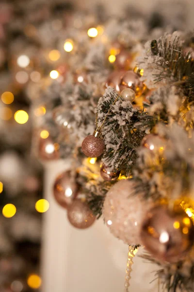 Beau Fond Noël Avec Boîte Cadeau — Photo