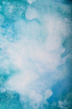 Soyut el boyası mavi suluboya arkaplan