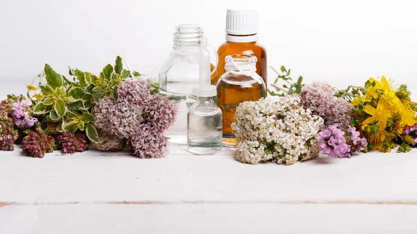 Homeopatia - Um conceito de homeopatia com medicina homeopática — Fotografia de Stock