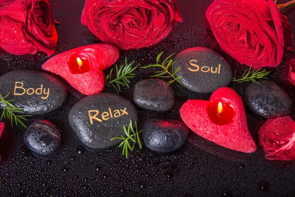 Bienestar decoración, concepto de spa en San Valentín — Foto de Stock