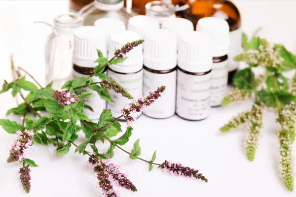 Homeopathie - Een homeopathisch concept met homeopathische geneeskunde — Stockfoto