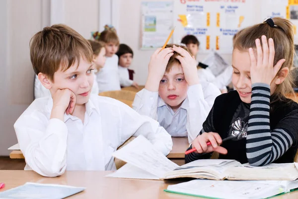 Education - School Students at the class Stock Image