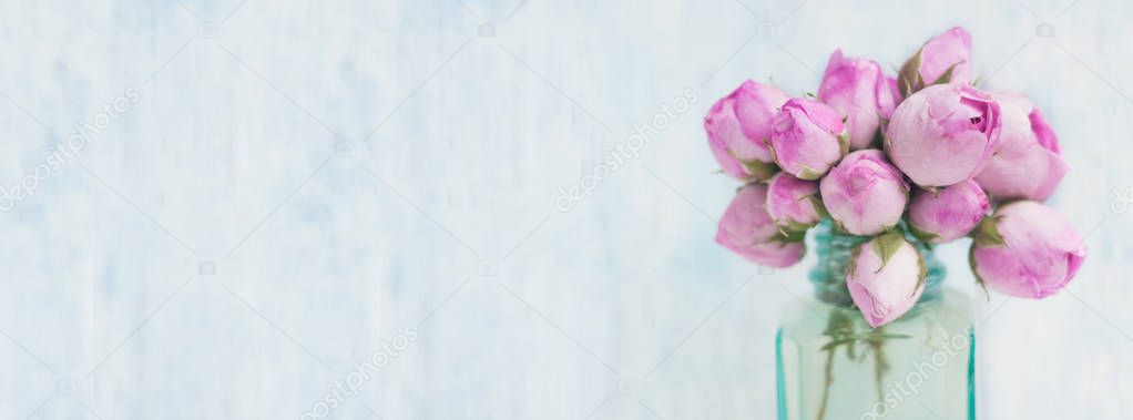 Rose background - banner - web header template