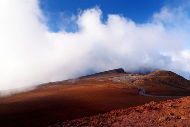 Maui, Hawaii, ABD sayfasında Haleakala volkan alanının doğal görünümü