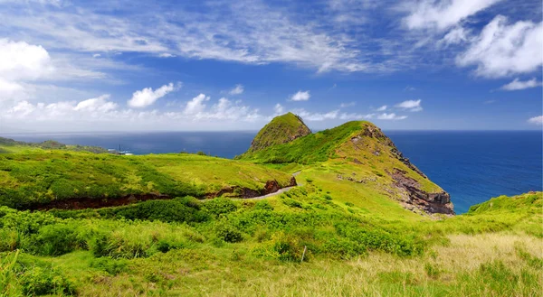 Scenic View Maui Landscape White Clouds Green Fields Maui Hawaii — Stock Photo, Image