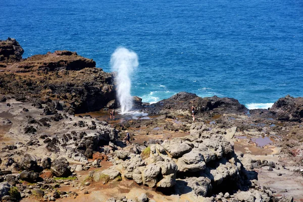 マウイ島の海岸線 ハワイ 米国のナカレレ岬噴気孔 — ストック写真