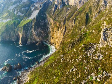 Slieve League, Irelands highest sea cliffs in south west Donegal, Ireland  clipart