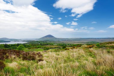 Connemara Milli Parkı, Diamond Hill, County Galway, İrlanda'nın görünümü