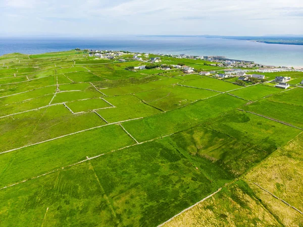 Letecký Pohled Ostrově Inishmore Zálivu Galway Irsko — Stock fotografie