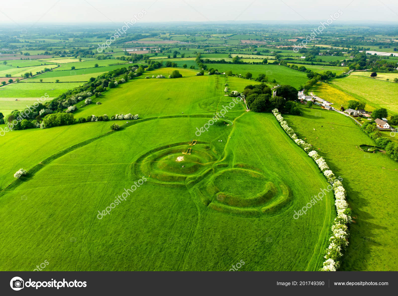 Aerial View Archaeological Complex Hill Tara County Meath Ireland Stock Photo by ©MNStudio 201749390
