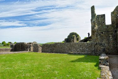 Hore Abbey, yıkık Cistercian Manastırı yakınındaki Cashel Rock, County Tipperary, Ireland