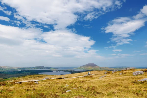 Vzdálený Pohled Connemara Národního Parku Diamond Hill County Galway Irsko — Stock fotografie