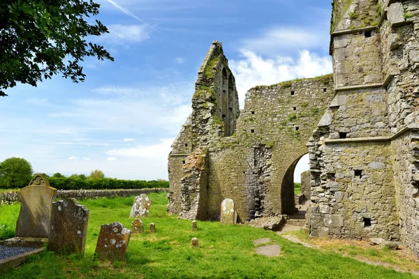 Hore Abbey, yıkık Cistercian Manastırı yakınındaki Cashel Rock, County Tipperary, Ireland