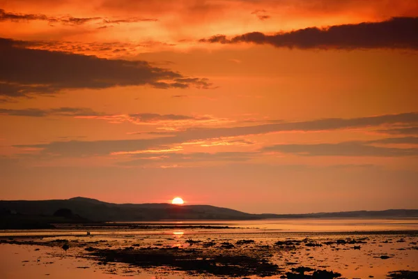 Coucher Soleil Dans Parc National Connemara Comté Galway Irlande — Photo