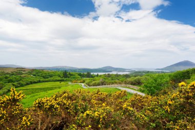 Connemara Milli Parkı, Diamond Hill, County Galway, İrlanda'nın havadan görünümü