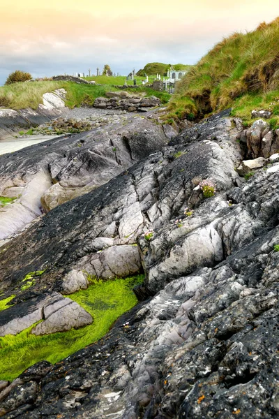 Historický Park Známé Ruiny Opatství Derrynane Nachází Hrabství Kerry Irsko — Stock fotografie