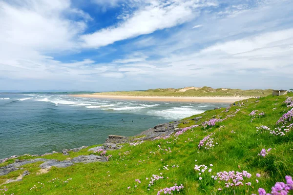 爱尔兰多内加尔县 Tullan 宽平坦的沙滩 — 图库照片