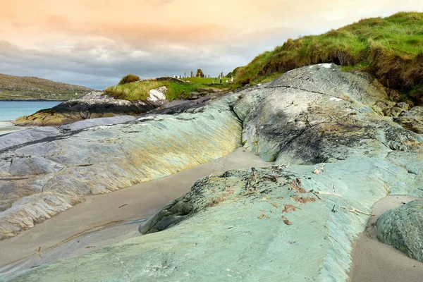 Pobřeží Ostrově Opatství Derrynane Historického Parku Hrabství Kerry Irsko — Stock fotografie