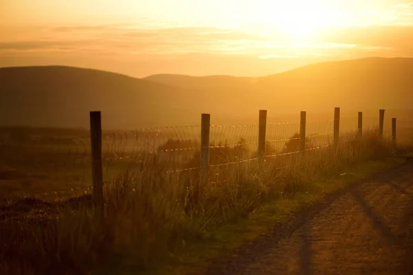 Irish Countryside Road Leading Mountains County Galway Ireland — Stock Photo, Image