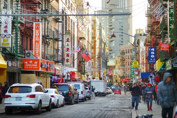 New York Marzo 2015 Street View Chinatown District New York — Foto Stock