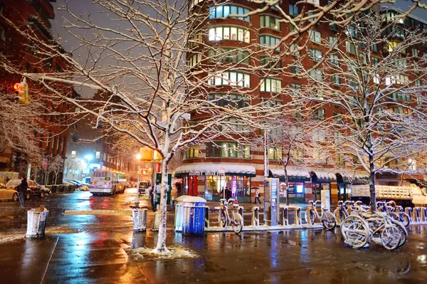 Nova Iorque Março 2015 Belas Ruas Nevadas Nova York Após — Fotografia de Stock