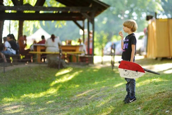 Trakai Lituania Junio 2018 Los Niños Divierten Durante Festival Medieval — Foto de Stock