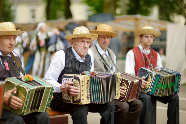 Vilnius Litauen Juli 2014 Teilnehmer Des Litauischen Liederfestivals Das Alle — Stockfoto