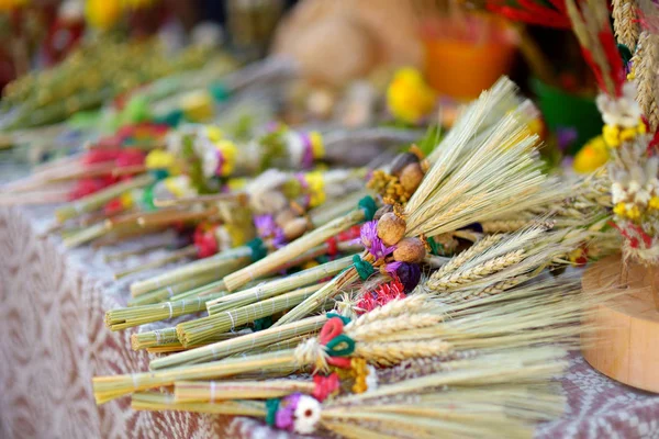 Traditionele Litouwse Pasen Palmen Bekend Als Verbos Verkopen Pasen Markt — Stockfoto