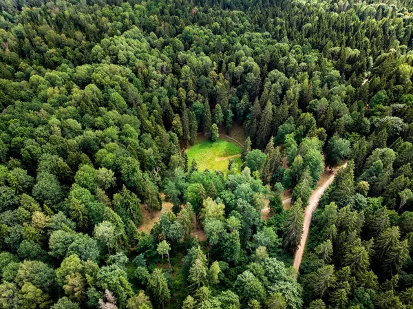 Вид Воздуха Velnio Duobe Расположен Региональном Парке Аукштаддарис Литве — стоковое фото