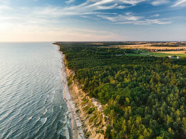 Luftaufnahme Der Ostseeküste Der Nähe Der Stadt Klaipeda Litauen — Stockfoto