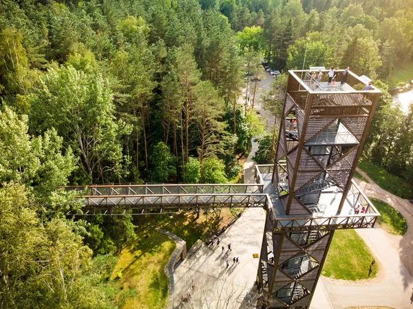 Erics Takas Träd Kapellet Trail Komplex Med Gångväg Anyksciai Litauen — Stockfoto