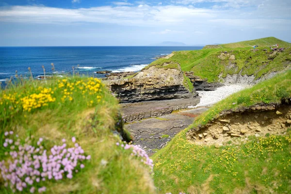 Mullaghmore Head'in muhteşem manzarası, kıyıya vuran dev dalgalar. Wild Atlantic Way, County Sligo, İrlanda — Stok fotoğraf