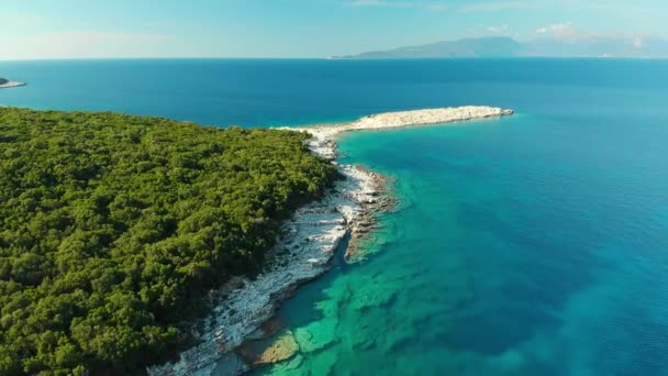 Aerial view of Emplisi Beach — Stock Video