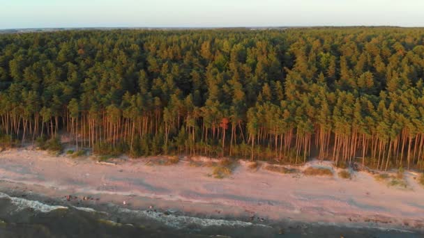 Luchtfoto Van Dutchmans Cap Beautiful Baltic Seaside Pinnacle Moraine Ridge — Stockvideo